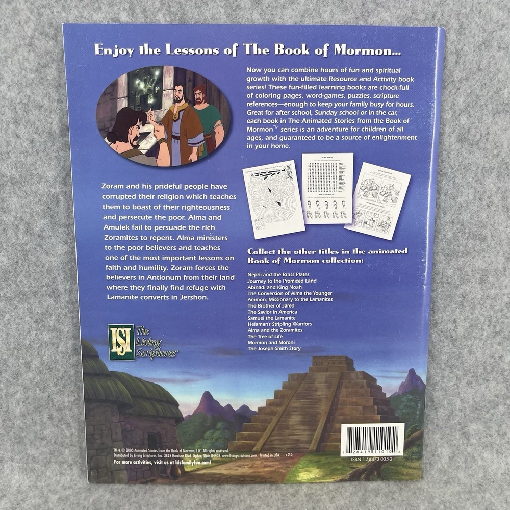 Book Of Mormon Activity Books Lot 6 Animated Stories Coloring Religious LDS Kids - Picture 13 of 16